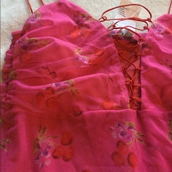 LAST CHANCE Urban Outfitters Bright Side Lace Up Mini DressNWT - Picture 10 of 13